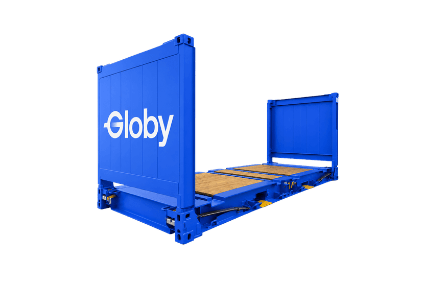 20' collapsible flat rack container